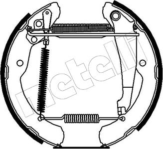 Metelli 51-0178 - Drum Brake Shoe Set car-mod.net
