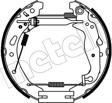 Metelli 51-0344 - Drum Brake Shoe Set car-mod.net