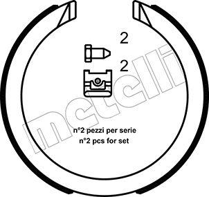 Metelli 53-0491K - Brake Shoe Set, parking brake car-mod.net