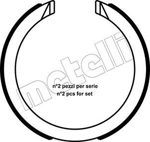 Metelli 53-0491 - Brake Shoe Set, parking brake car-mod.net