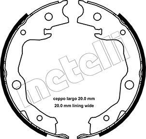 Metelli 53-0450 - Brake Shoe Set, parking brake car-mod.net