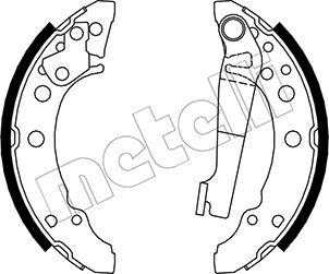 Metelli 53-0465 - Drum Brake Shoe Set car-mod.net