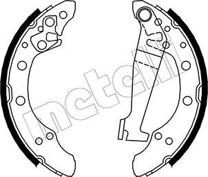 Metelli 53-0462 - Drum Brake Shoe Set car-mod.net