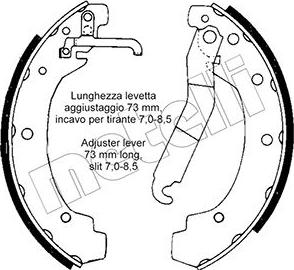 Metelli 53-0467 - Drum Brake Shoe Set car-mod.net