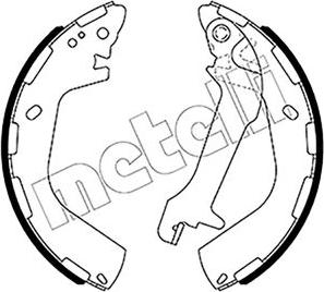 Metelli 53-0655 - Drum Brake Shoe Set car-mod.net