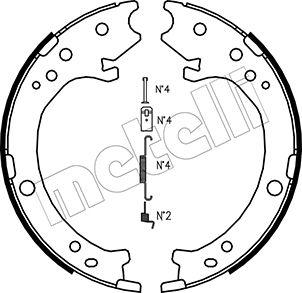 Metelli 53-0161K - Brake Shoe Set, parking brake car-mod.net