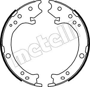 Metelli 53-0161 - Brake Shoe Set, parking brake car-mod.net