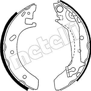 Metelli 53-0124 - Drum Brake Shoe Set car-mod.net