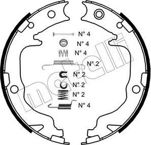 Metelli 53-0362K - Brake Shoe Set, parking brake car-mod.net