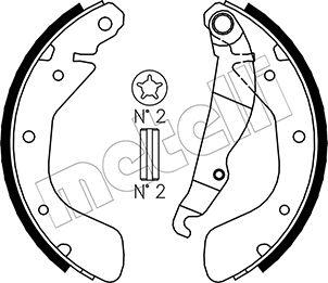 Metelli 53-0309 - Drum Brake Shoe Set car-mod.net