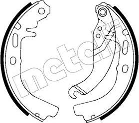 Metelli 53-0304 - Drum Brake Shoe Set car-mod.net