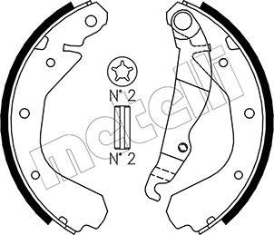 Metelli 53-0305 - Drum Brake Shoe Set car-mod.net