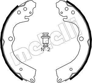 Metelli 53-0384 - Drum Brake Shoe Set car-mod.net