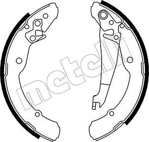 Metelli 53-0379 - Drum Brake Shoe Set car-mod.net