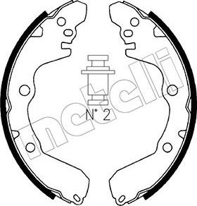Metelli 53-0256 - Drum Brake Shoe Set car-mod.net