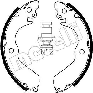 Metelli 53-0258 - Drum Brake Shoe Set car-mod.net