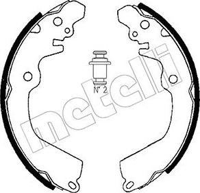 Metelli 53-0257 - Drum Brake Shoe Set car-mod.net
