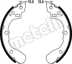 Metelli 53-0213 - Drum Brake Shoe Set car-mod.net