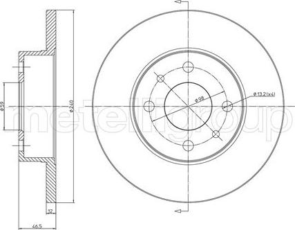 Metelli 23-0156 - Brake Disc car-mod.net