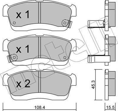 Metelli 22-0914-0 - Brake Pad Set, disc brake car-mod.net