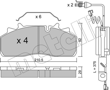 Metelli 22-0932-0K - Brake Pad Set, disc brake car-mod.net