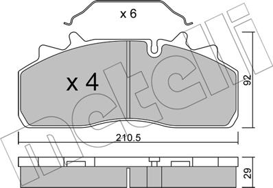 Metelli 22-0932-0 - Brake Pad Set, disc brake car-mod.net