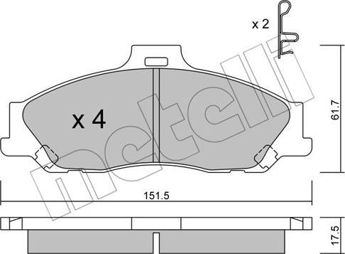 Metelli 22-0479-0 - Brake Pad Set, disc brake car-mod.net
