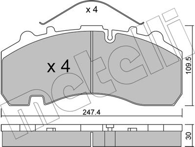 Metelli 22-0596-0 - Brake Pad Set, disc brake car-mod.net