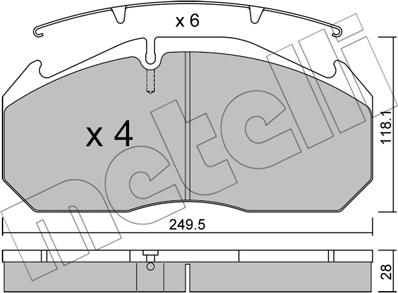 Metelli 22-0586-0 - Brake Pad Set, disc brake car-mod.net