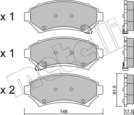 Metelli 22-0696-0 - Brake Pad Set, disc brake car-mod.net