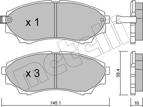 Metelli 22-0610-0 - Brake Pad Set, disc brake car-mod.net