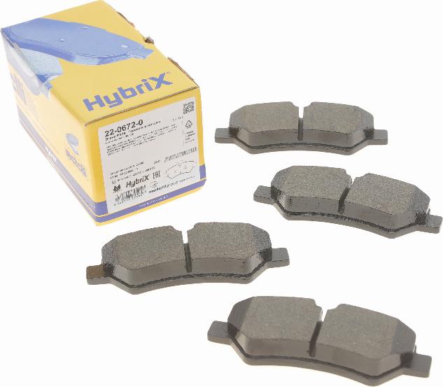 Metelli 22-0672-0 - Brake Pad Set, disc brake car-mod.net