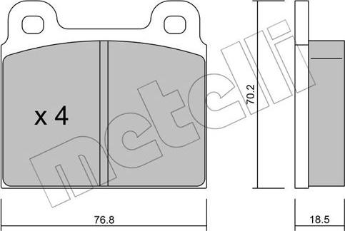 Metelli 22-0078-0 - Brake Pad Set, disc brake car-mod.net