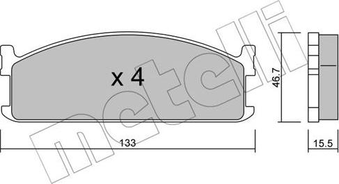 Metelli 22-0265-0 - Brake Pad Set, disc brake car-mod.net