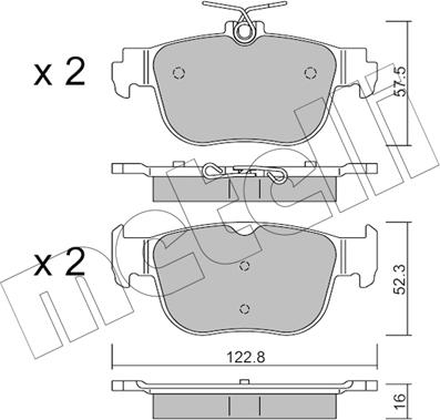 Metelli 22-1281-0 - Brake Pad Set, disc brake car-mod.net