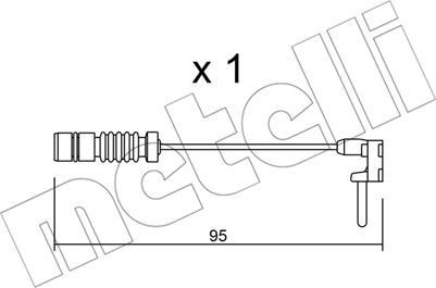 Metelli SU.011 - Warning Contact, brake pad wear car-mod.net