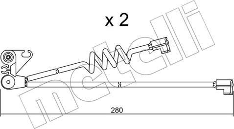Metelli SU.169K - Warning Contact, brake pad wear car-mod.net