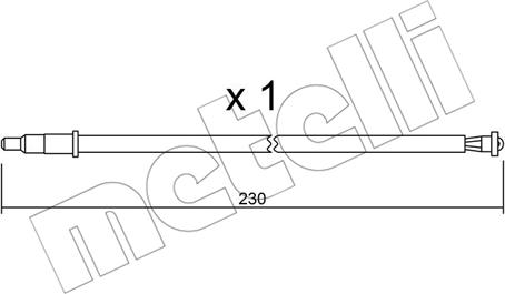 Metelli SU.105 - Warning Contact, brake pad wear car-mod.net