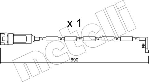 Metelli SU.108 - Warning Contact, brake pad wear car-mod.net