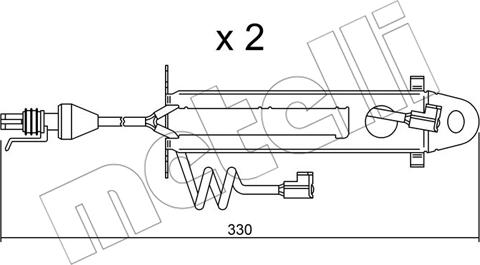 Metelli SU.176K - Warning Contact, brake pad wear car-mod.net