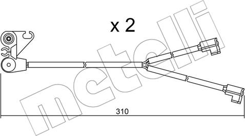 Metelli SU.170K - Warning Contact, brake pad wear car-mod.net