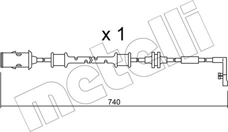 Metelli SU.318 - Warning Contact, brake pad wear car-mod.net