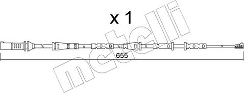 Metelli SU.378 - Warning Contact, brake pad wear car-mod.net