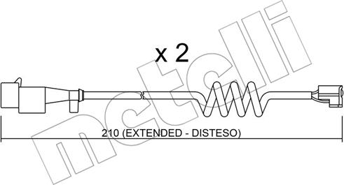 Metelli SU.226K - Warning Contact, brake pad wear car-mod.net