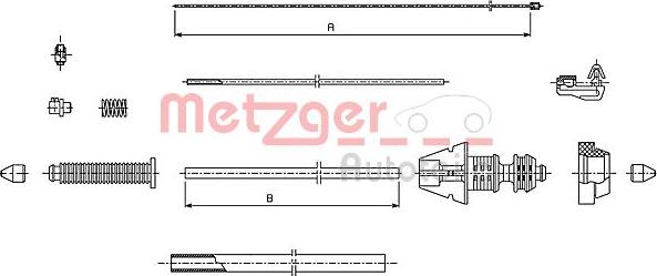 Metzger 493.1 - Accelerator Cable car-mod.net