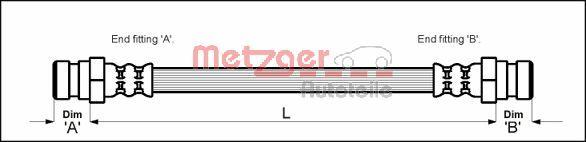 Metzger 4114707 - Brake Hose car-mod.net