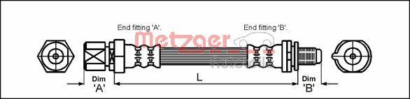 Metzger 4114730 - Brake Hose car-mod.net