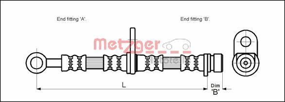 Metzger 4115152 - Brake Hose car-mod.net