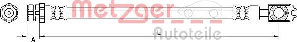 Metzger 4110891 - Brake Hose car-mod.net
