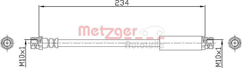 Metzger 4110359 - Brake Hose car-mod.net